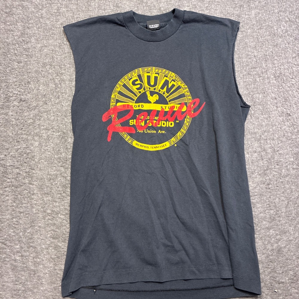 Vintage Sun Studio‎ Best Muscle Tee Mens Large Black Music West Graphic Rare